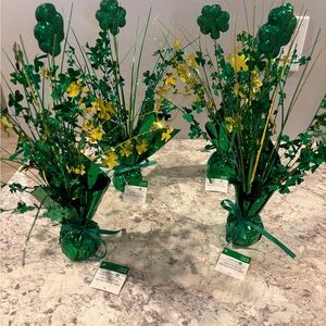 Festive Green St. Patrick's Day Tabletop Decor (4) NWT